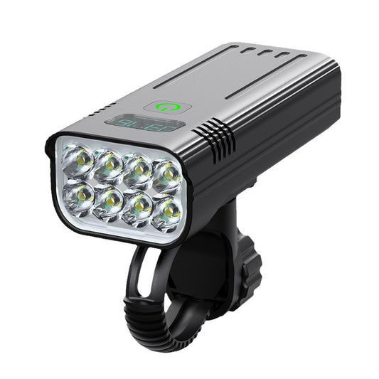 Bicycle Headlight with 8 T6 LEDs 6,400 Lumens USB Rechargeable