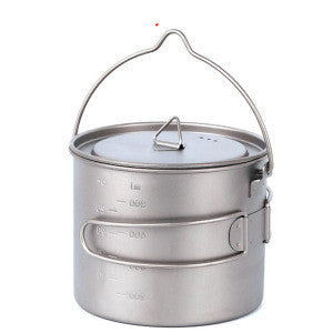 Folding Thickened Two-handle Camping Pot