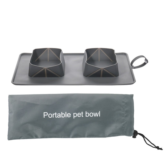 Portable Pet Bowl Outdoor Travel Foldable Silicone Dog Bowls