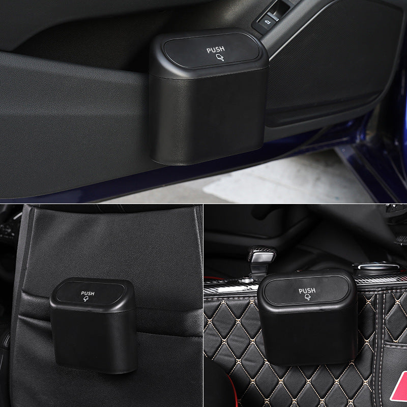 Car mounted multi-function storage and trash can