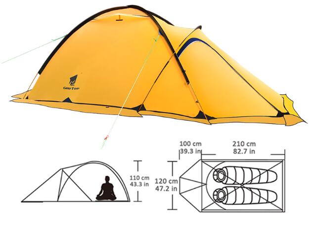 Cross-border waterproof double-layer portable camping tent