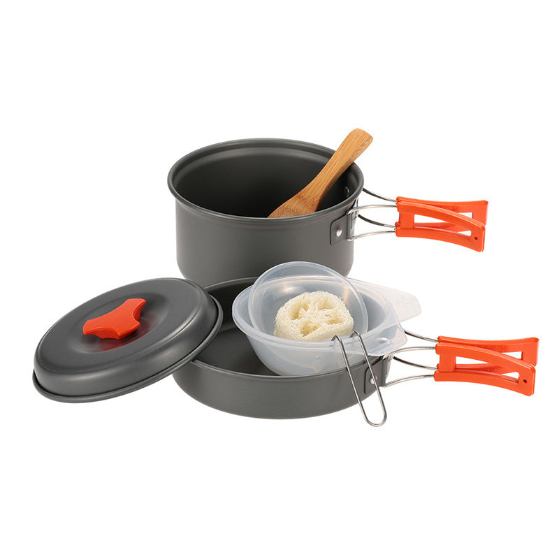 Cross-border outdoor portable camping pot set