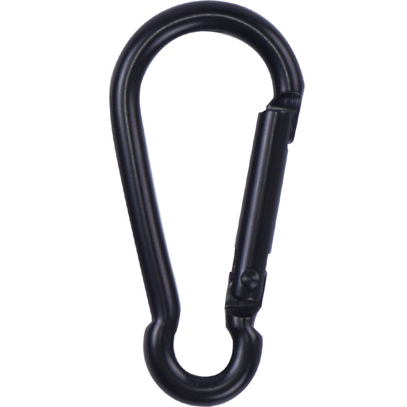 D-shaped gourd-shaped all-black aluminum alloy mountaineering buckle bluetooth ear shell hook mini key chain jewelry accessories