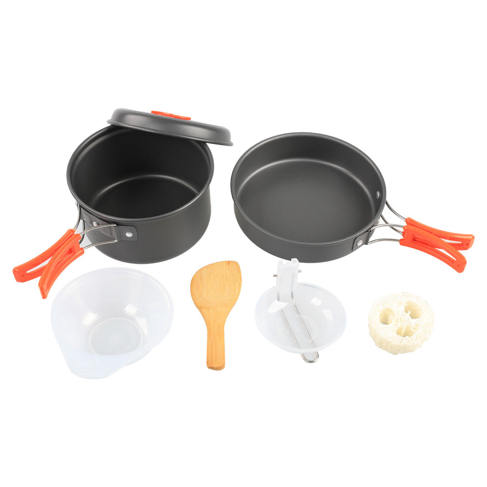 Cross-border outdoor portable camping pot set