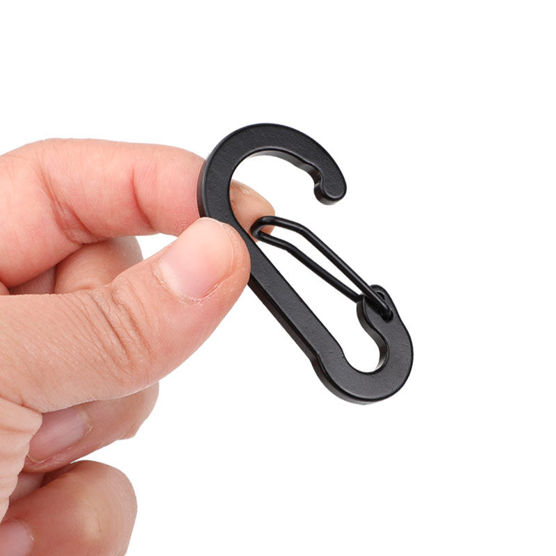 D-shaped gourd-shaped all-black aluminum alloy mountaineering buckle bluetooth ear shell hook mini key chain jewelry accessories