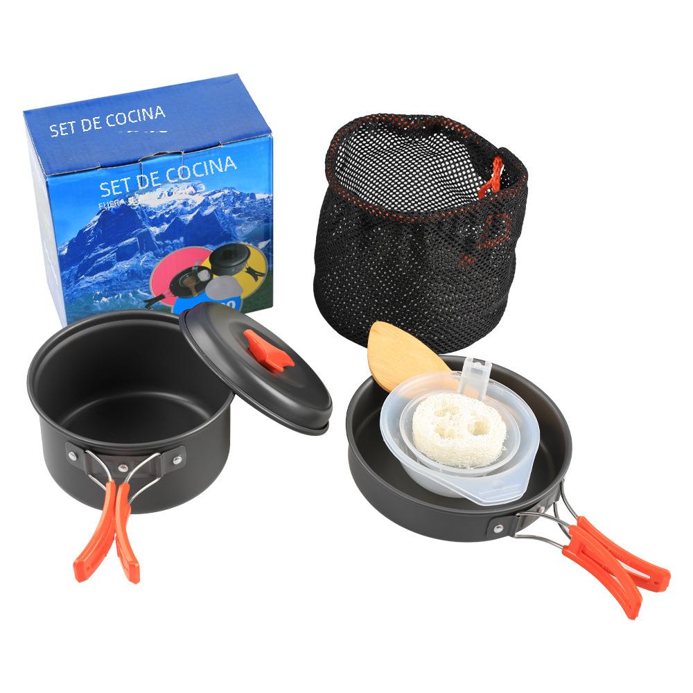 Cross-border outdoor portable camping pot set