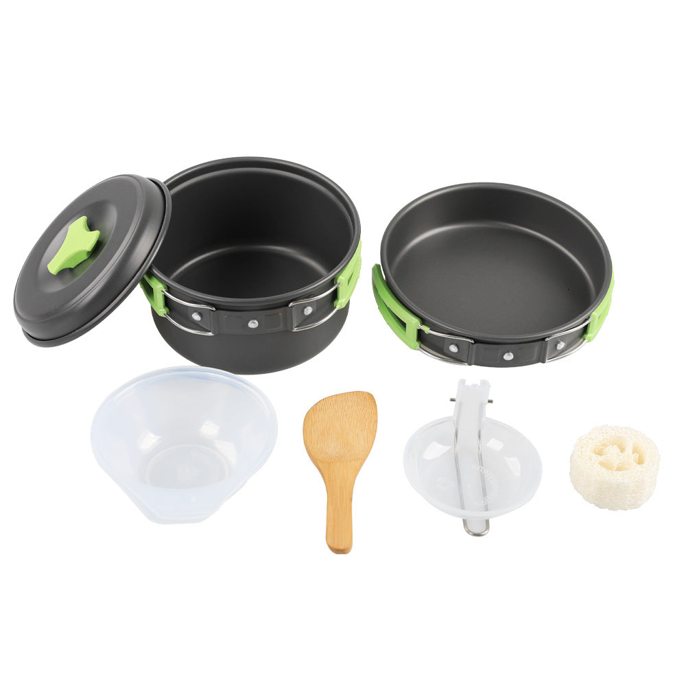 Cross-border outdoor portable camping pot set