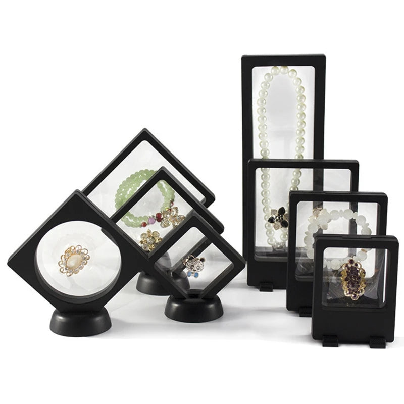 3D floating transparent display case military medal stand frame