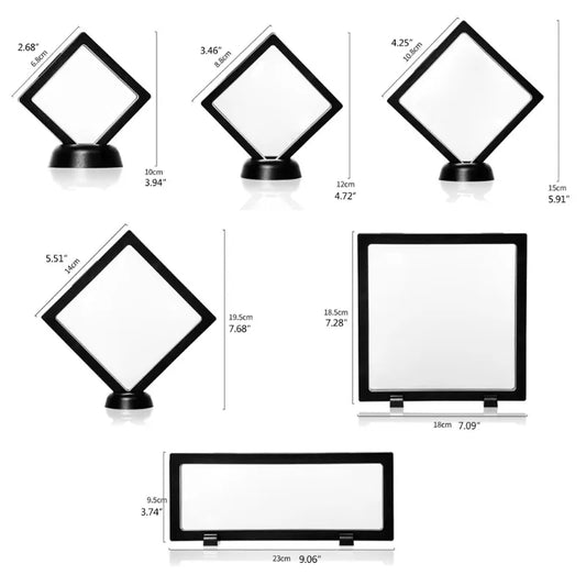 3D floating transparent display case military medal stand frame